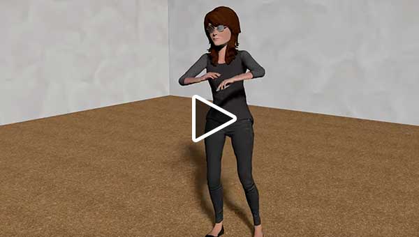 Dancing Girl - 3D-Character-Animation Overlay